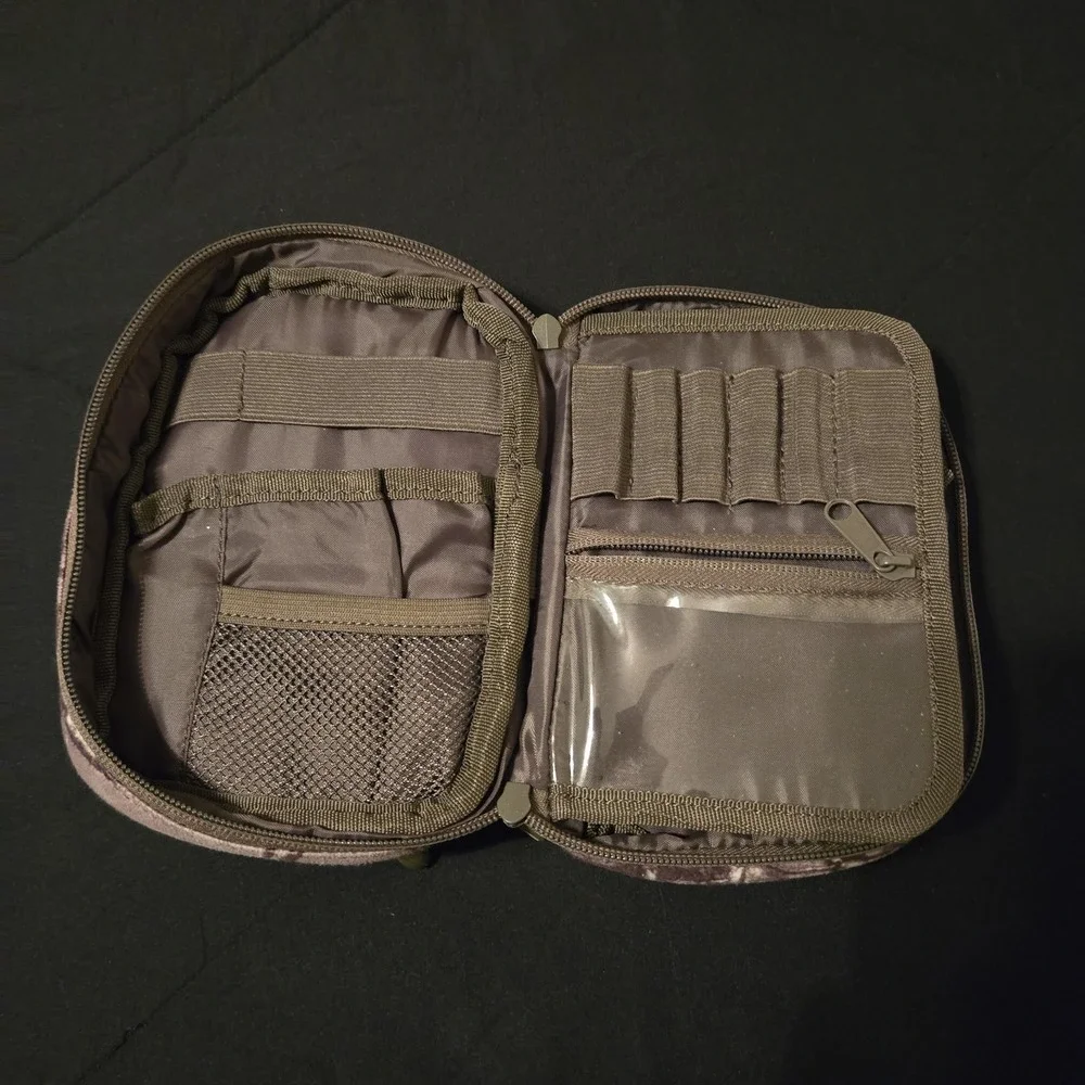 Game Winner Hunting Utility Pouch Organizer Bag Brown Camo Nylon Ammo‎